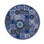 Hermia Vajilla de Porcelana de 24 Piezas en Azul Marino y Turquesa